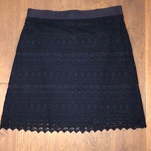 NWOT LOFT navy skirt